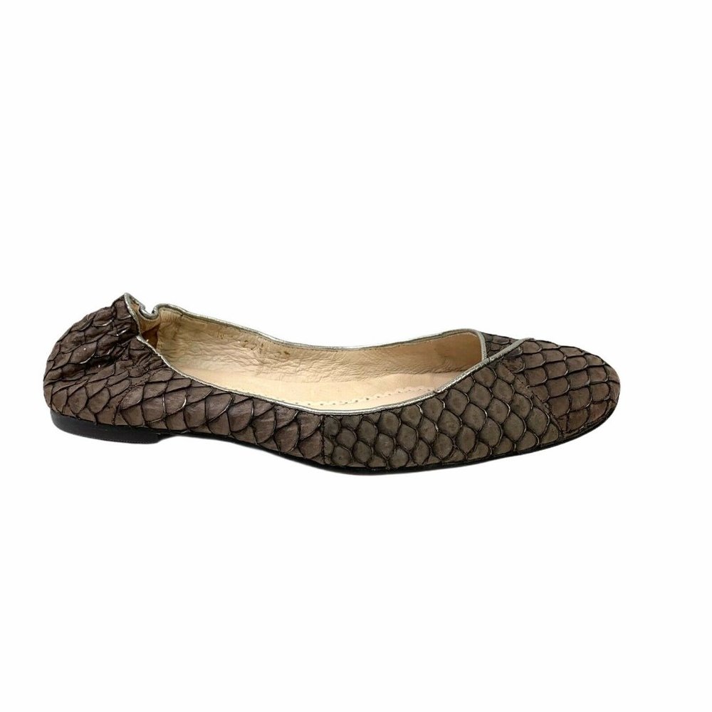 ALL BLACK fish Scales Ballet flats Size 38 US 8